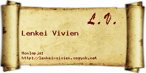 Lenkei Vivien névjegykártya